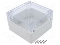 Enclosure: multipurpose; X: 120mm; Y: 120mm; Z: 75mm; ZP; light grey KRADEX ZP12012075JPH-PC