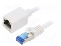 Extender Ethernet; RJ45 socket,RJ45 plug; S/FTP; 6a; Cu; 3m; LSZH LOGILINK CQX061S