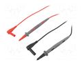 Test leads; probe tip x2,angular banana plug 4mm x2; black,red POMONA POM-6601