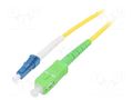 Fiber patch cord; OS2; LC/UPC,SC/APC; 5m; Optical fiber: 9/125um Goobay SCA-LCU/OS2-050YL