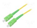 Fiber patch cord; OS2; SC/APC,both sides; 20m; LSZH; yellow Goobay SCA-SCA/OS2-200YL