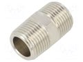 Nipple; straight; max.15bar; nickel plated brass; Seal: NBR PNEUMAT 2000-3/8