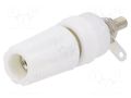 Connector: 4mm banana; socket; 15A; 250VDC; L: 45mm; white CLIFF CL1509