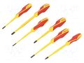 Insulated,slim; Phillips,slot; 6pcs; Screwdriver: insulated-set BETA BE1273MQF/D6