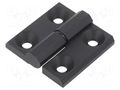 Hinge; Width: 60mm; cast zinc; black; H: 60mm; left; Holes no: 4 ELESA+GANTER GN337ZD60-60A-2-SW