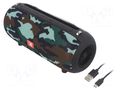 Speaker; camo; Jack 3,5mm,microSD,USB B micro; hands-free set GEMBIRD SPK-BT-17-CM