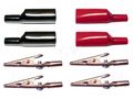 Crocodile clip; 10A; black,red; copper plated; Insulation: PVC MUELLER ELECTRIC 010012-KIT