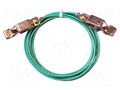 Ground/earth cable; both sides,aligator clip; Len: 1.5m; green MUELLER ELECTRIC AI-000474-60