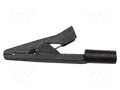 Crocodile clip; 10A; black; Overall len: 41mm; Contacts: steel MUELLER ELECTRIC BU-109-0