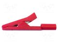 Crocodile clip; 10A; red; Overall len: 41mm; Grip capac: max.11mm MUELLER ELECTRIC BU-109-2