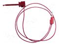 Test leads; 5A; clip-on hook probe,banana plug 4mm; Urated: 300V MUELLER ELECTRIC BU-1120-A-36-2