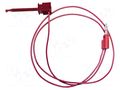 Test leads; 5A; clip-on hook probe,banana plug 4mm; Urated: 300V MUELLER ELECTRIC BU-1120-A-48-2