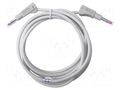 Test lead; 45A; banana plug 4mm,both sides; insulated; Len: 2m MUELLER ELECTRIC BU-2323-10-79-9