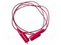 Test lead; 10A; both sides,aligator clip; Urated: 300V; Len: 0.61m MUELLER ELECTRIC BU-3030-A-24-2