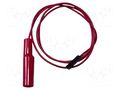 Test lead; 5A; square pin receptacle,crocodile clip; Len: 0.61m MUELLER ELECTRIC BU-3180-E-24-2