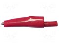 Crocodile clip; 10A; red; Grip capac: max.7.9mm; Socket size: 4mm MUELLER ELECTRIC BU-63C-2