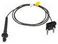 Test lead; probe tip,banana plug double 4mm; Urated: 30V; black MUELLER ELECTRIC BU-7042-F-48-0