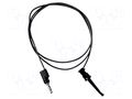 Test lead; 5A; clip-on hook probe,banana plug 4mm; Len: 0.6m MUELLER ELECTRIC BU-P3782-24-0