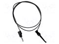 Test lead; 5A; clip-on hook probe,banana plug 4mm; Len: 0.9m MUELLER ELECTRIC BU-P3782-36-0