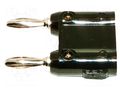 Connector: 4mm banana; stackable safety shunt; 15A; 5kV; black MUELLER ELECTRIC BU-PMDP-S-0