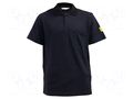 Polo shirt; ESD; S; cotton,polyester,conductive fibers ANTISTAT ATS-108-6510