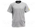 T-shirt; ESD; S; cotton,conductive fibers; grey ANTISTAT ATS-108-6560