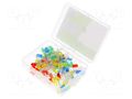Kit: LED; THT; 5mm; 100pcs; white warm,red,blue,green,yellow; 20mA OPTOSUPPLY OKLEDT51005A