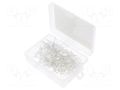 Kit: LED; THT; 5mm; 100pcs; white cold; plastic box; 20mA; 30° OPTOSUPPLY OKLEDT5100WA