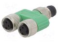 Splitter; male-female; PIN: 4; IP67; straight; threaded joint PHOENIX CONTACT SAC-3P-M8Y/2XM8FS