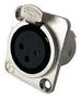 XLR CONNECTOR, JACK, 3POS, PANEL IO-XLR3-F-JL