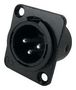 XLR CONNECTOR, PLUG, 3POS, PANEL IO-XLR3-M-BK-JL