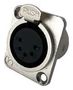 XLR CONNECTOR, JACK, 5POS, PANEL IO-XLR5-F-JL