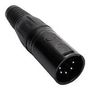 XLR CONNECTOR, PLUG, 5POS, CABLE IO-XLR5-M-BK