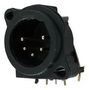 XLR CONNECTOR, R/A PLUG, 5POS, PCB IO-XLR5-M-EH