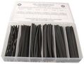 HEAT SHRINK TUBING ASSORTMENT KIT, 102 6IN L PIECES, BLACK 2778