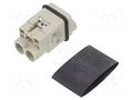 Connector: HDC; contact insert; male; 40A; 830V; Han Q; PIN: 3; 2P+PE HARTING 09120023052