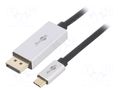 Adapter; DisplayPort 1.4,HDCP 2.2; DisplayPort plug,USB C plug GOOBAY USBC-DP-3M