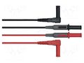 Test leads; Inom: 10A; Len: 1m; banana plug,both sides; black,red KPS KPS-CP300