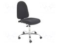 Chair; ESD; Seat dim: 460x430mm; Back dim: 440x510mm; 560÷750mm RT WORK ESD-CHAIR10