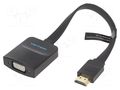 Converter; D-Sub 15pin HD socket,HDMI plug; 0.15m; black VENTION ACIBB