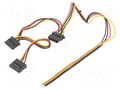 Cable: mains; Molex female,wires,SATA female x2; 0.4m AKYGA AK-SC-24