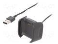 Cable: for smartwatch charging; 1m; 1A; Fitbit Versa 2; black AKYGA AK-SW-24