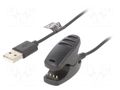 Cable: for smartwatch charging; 1m; 1A; black AKYGA AK-SW-38