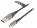 Cable; USB 2.0; USB A plug,USB B micro reversible plug; 1.5m VENTION COCHG