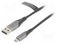 Cable; USB 2.0; USB A plug,USB B micro reversible plug; 2m; 2A VENTION COCHH