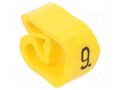 Markers; Marking: 9; 8÷16mm; PVC; yellow; -30÷60°C; leaded; PA-3 PARTEX PA-30006AV40.9