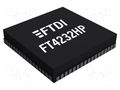 IC: interface; I2C,MPSSE,SPI,UART,USB C; Hi-Speed; 3÷3.6VDC FTDI FT4232HPQ-TRAY