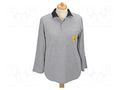 Polo shirt with long sleeves; ESD; L; grey; 140g/m2 STATICTEC PRT-STC4104