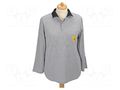 Polo shirt with long sleeves; ESD; M; grey; 140g/m2 STATICTEC PRT-STC4103