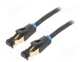 Patch cord; RJ45 plug,both sides; S/FTP; Cat 8; stranded; OFC; PVC VENTION IKBBI